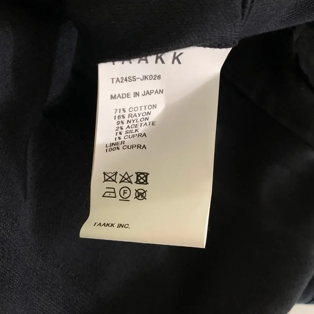 TAAKK Chest Size 42 Black Mixed Patterns Cotton Blend Shawl Sport Coat